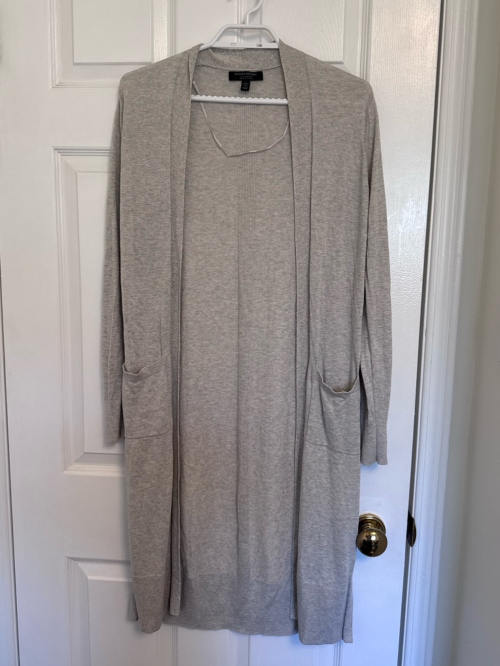 Banana Republic Silk/Cotton Grey Cardigan